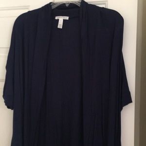 Blue short sleeve cardigan